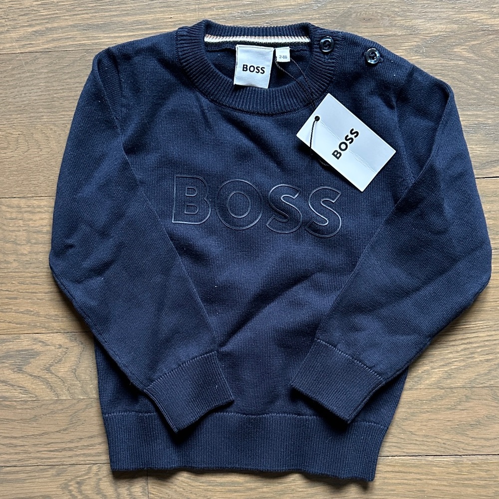 BOSS Kids Navy Sweater